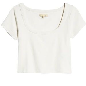 Madewell U-Neck Crop T-Shirt, NWT.